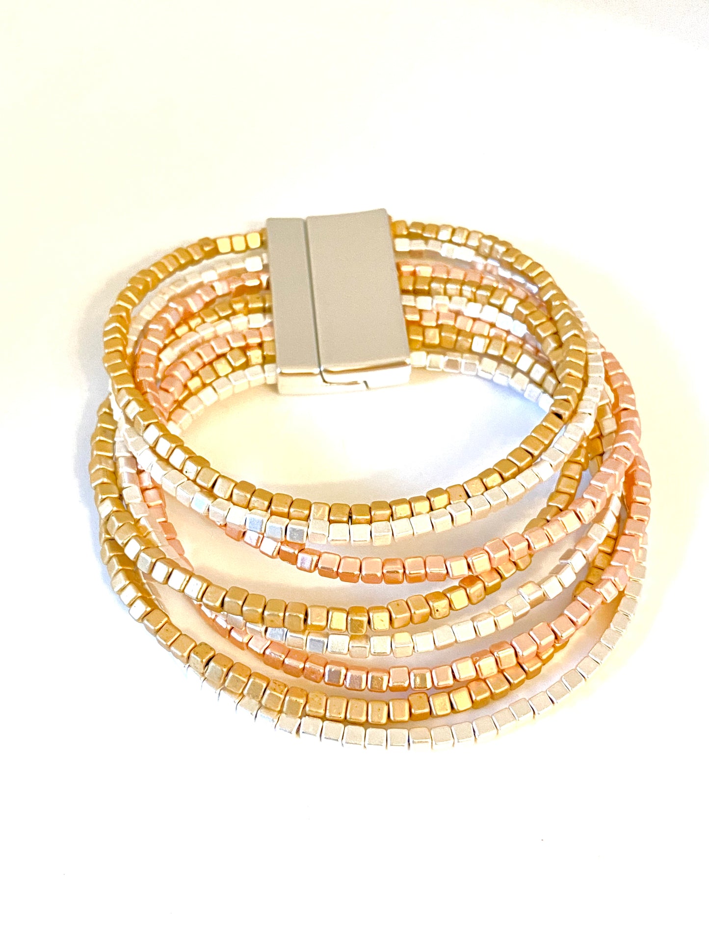 Beaded multi strand bracelet