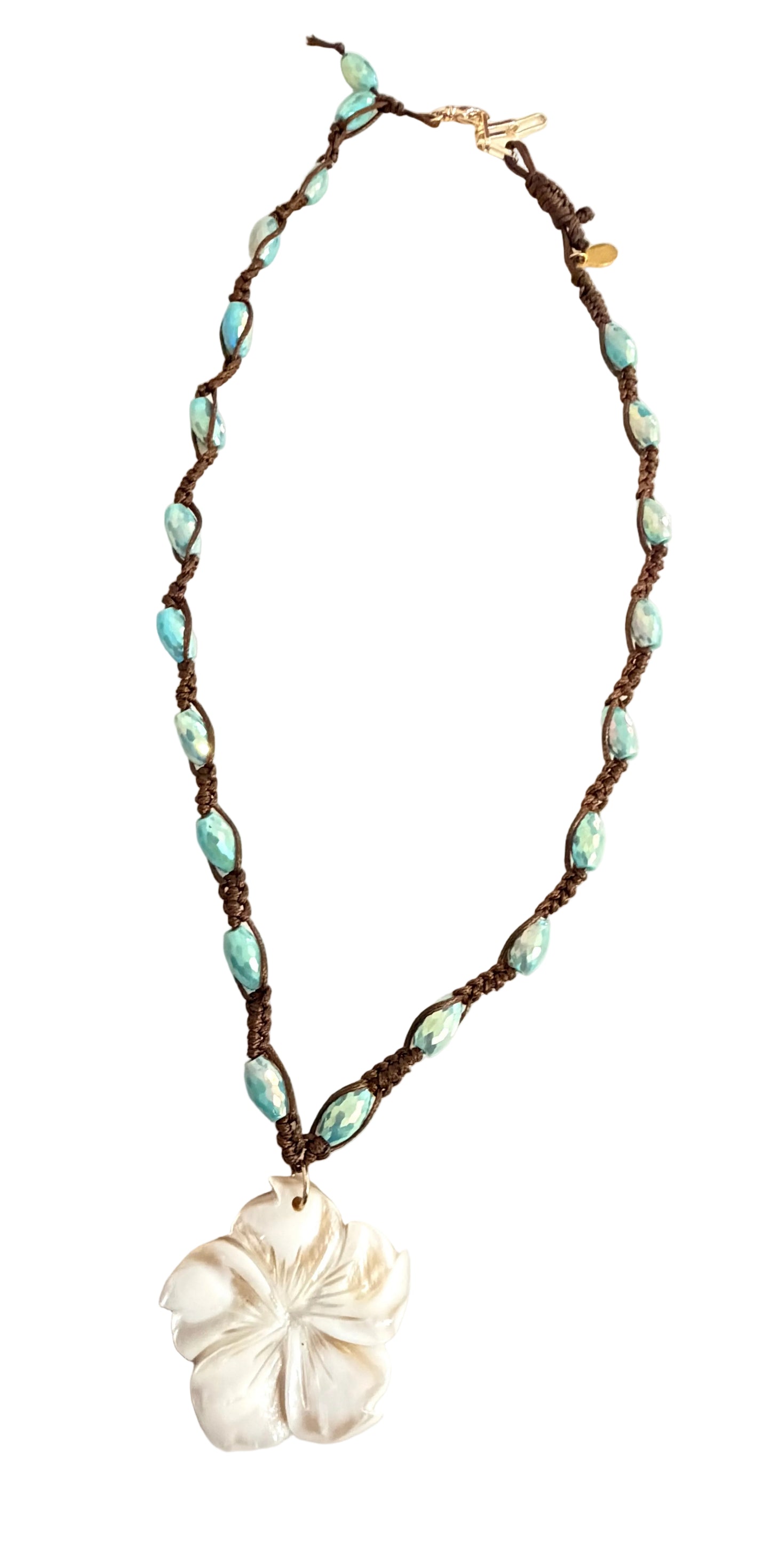 Lime Green Mother of Pearl Necklace