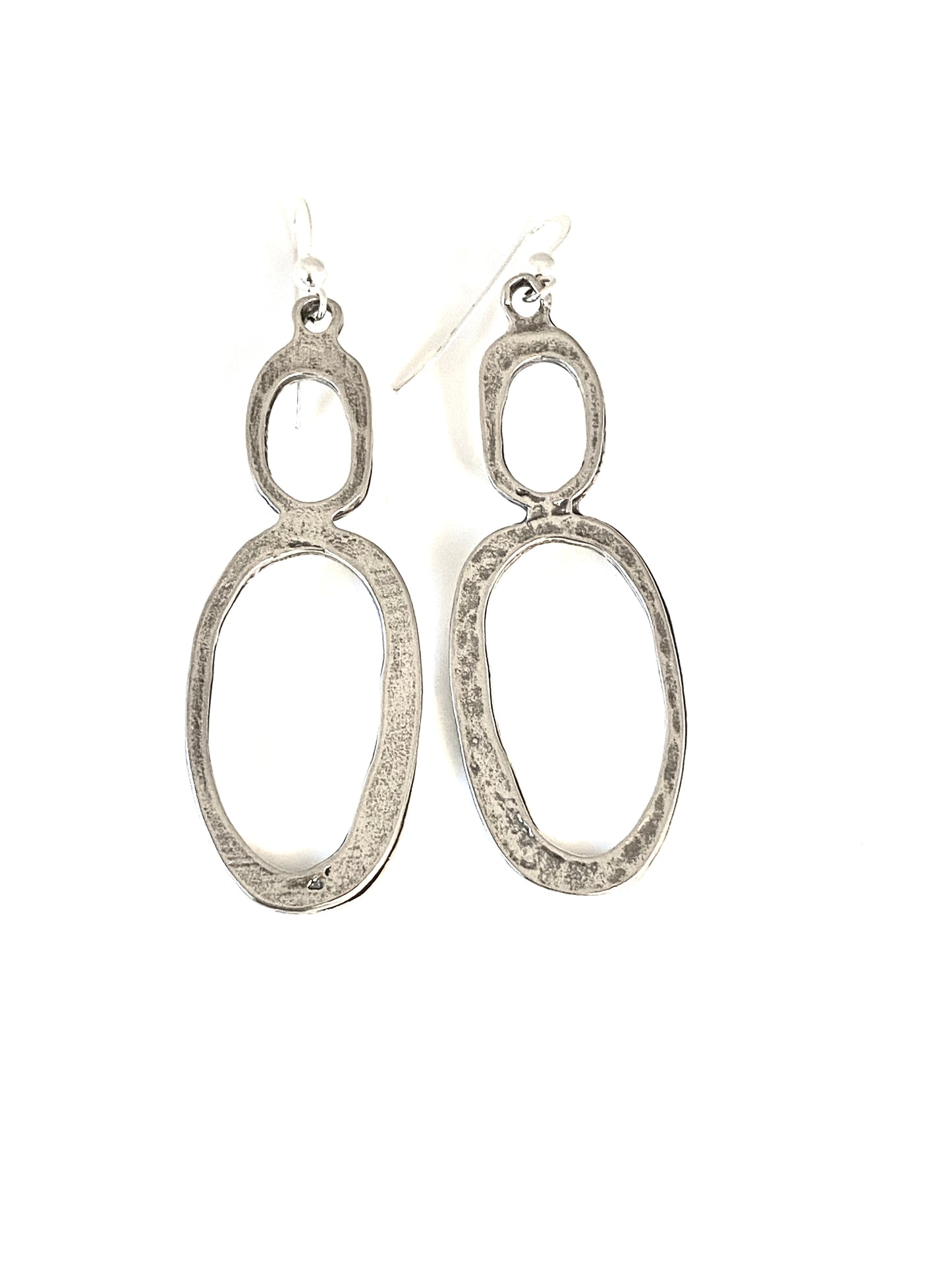 Sterling Silver Double Circle Earring