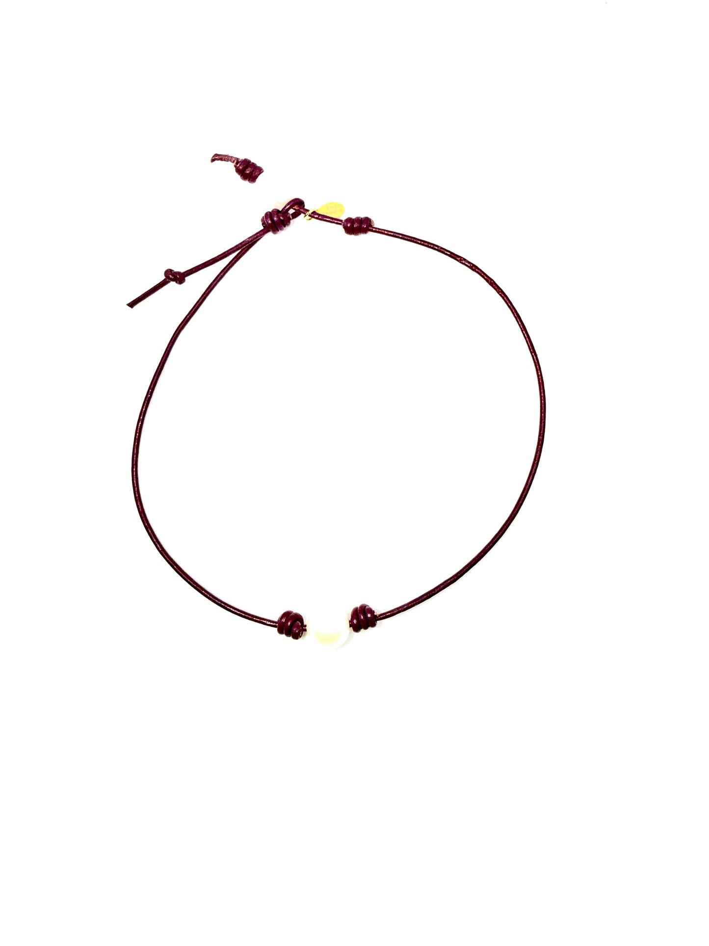 Pearl Leather Choker