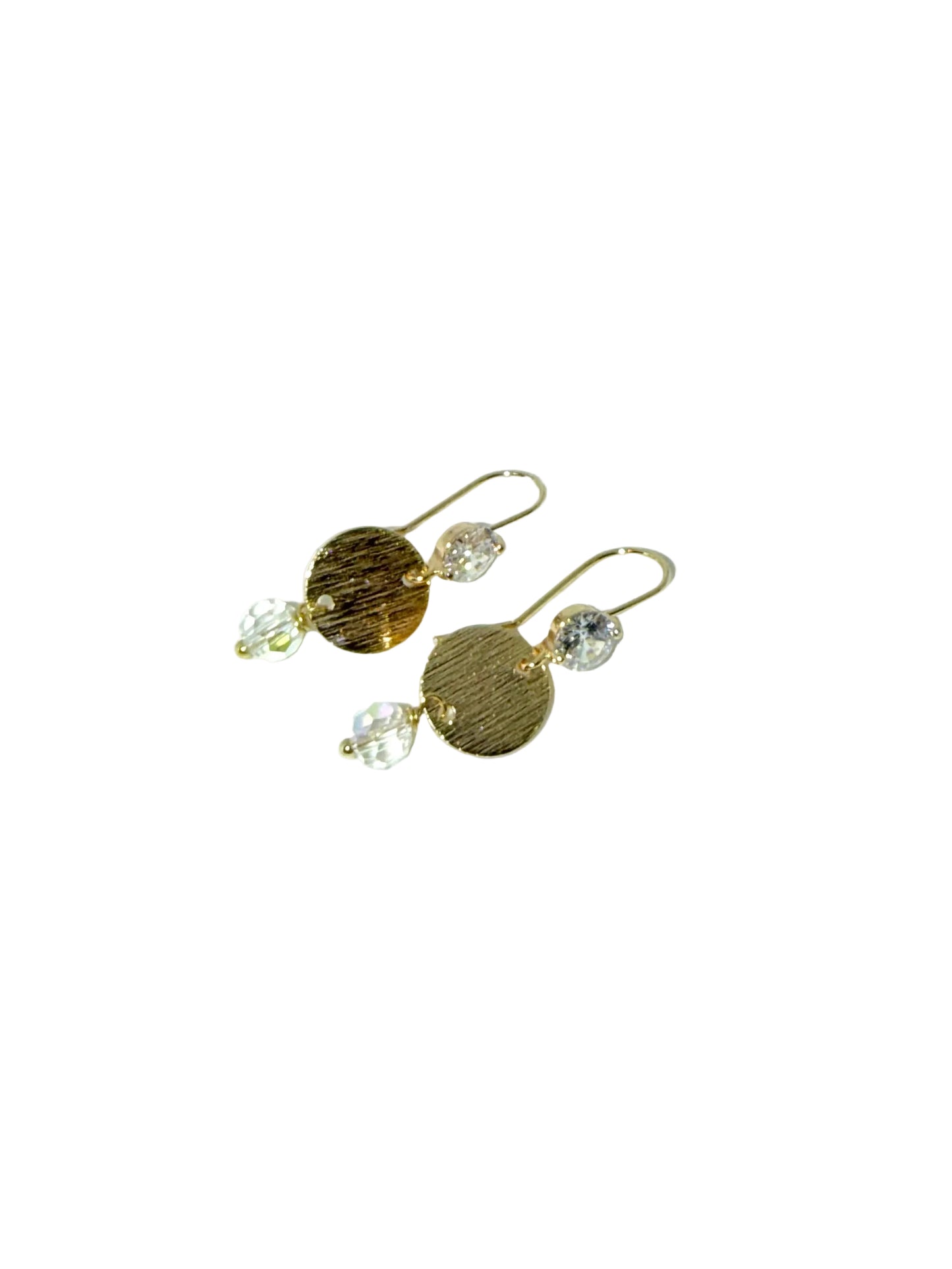 Swarovski Crystal Gold Earrings
