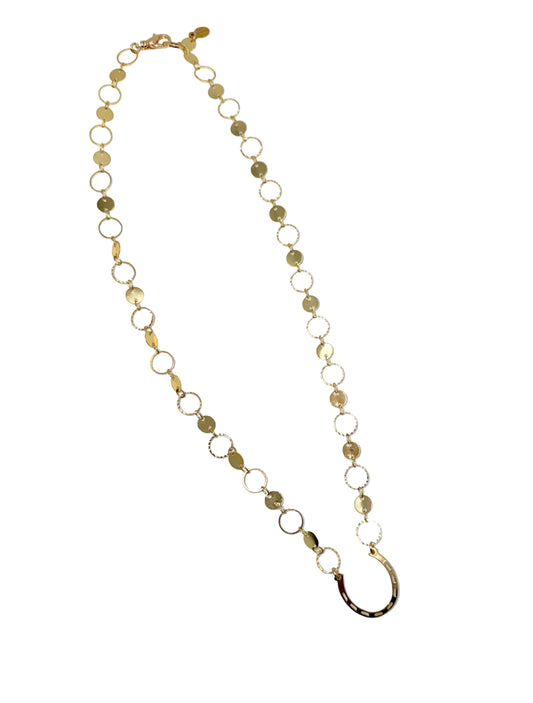 Gold Coin Horseshoe Charm