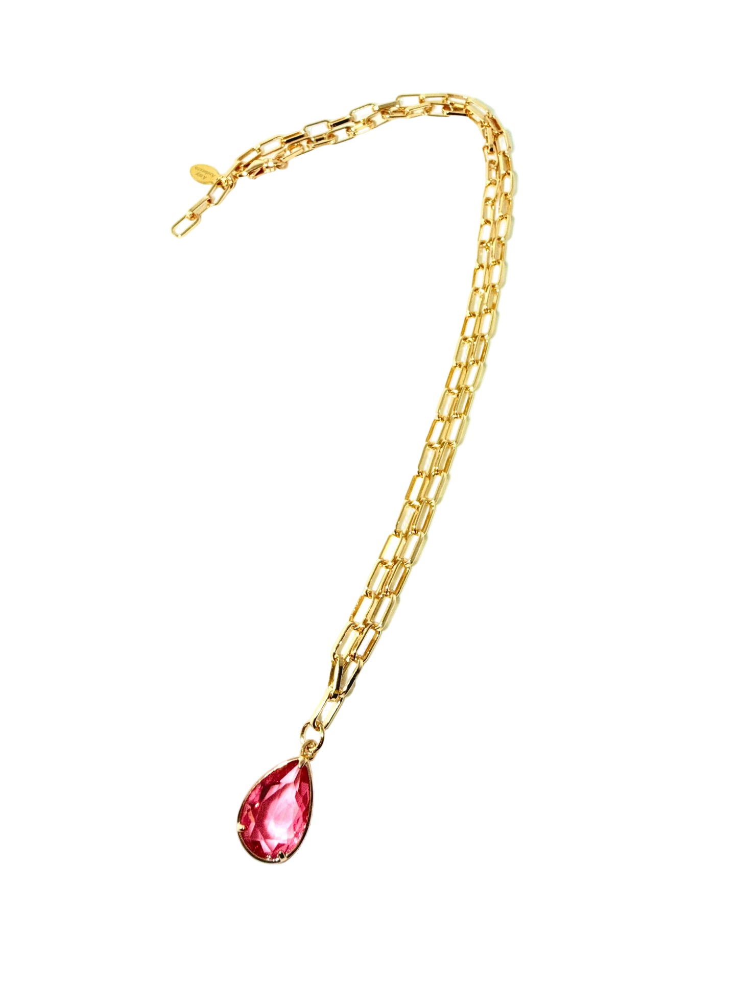 Coral teardrop pendent