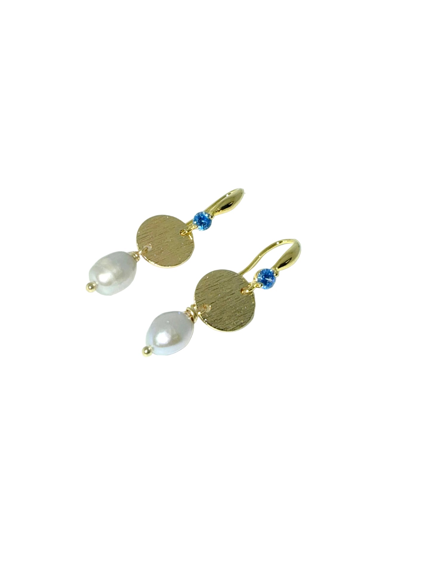 Lt Grey Sapphire Blue Crystal Accent Earring