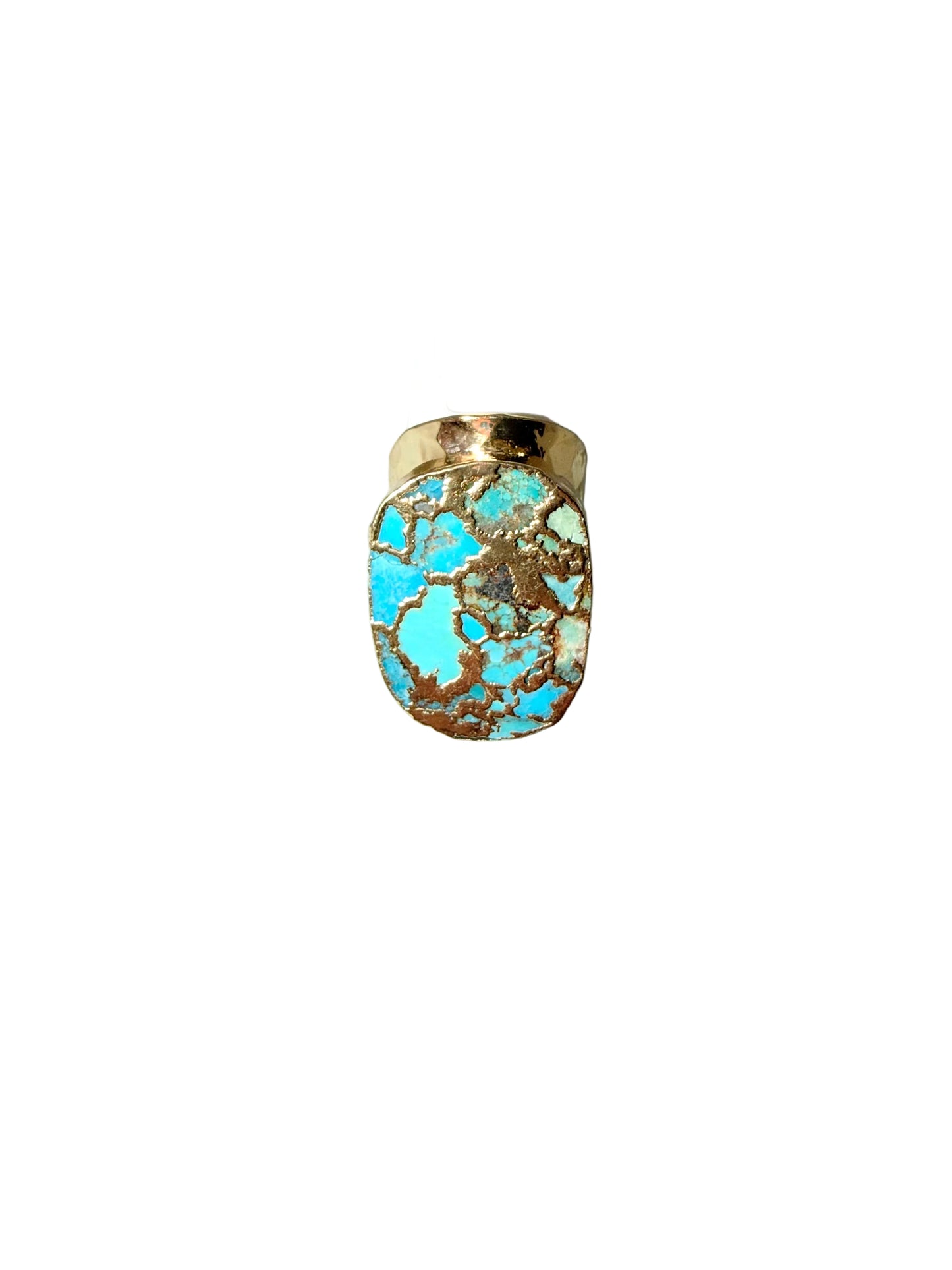 Turquoise - Gold Statement necklace